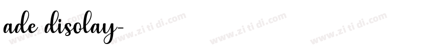 ade disolay字体转换